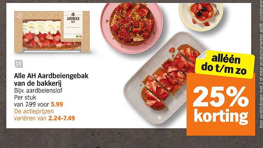 Alle AH Aardbeiengebak van de bakkerij