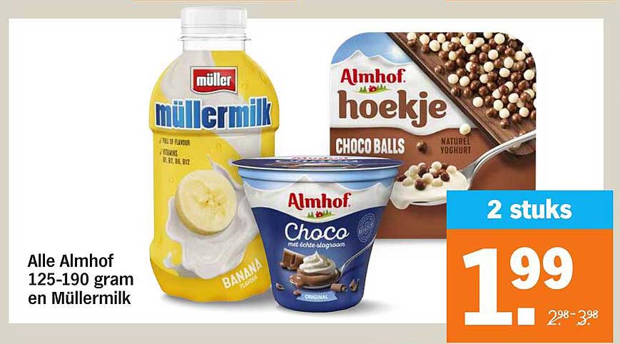 Alle Almhof 125-190 gram en Müllermilk