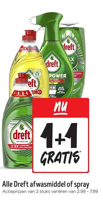 Alle Dreft afwasmiddel of spray