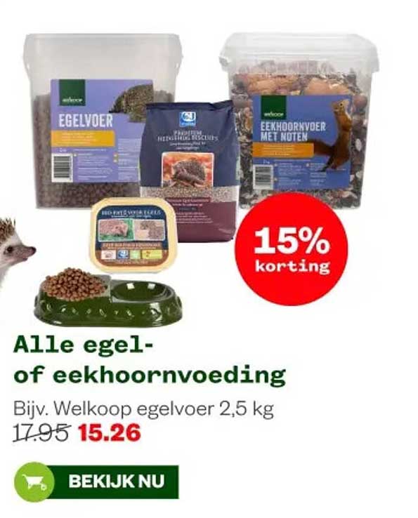 Alle egel- of eekhoornvoeding