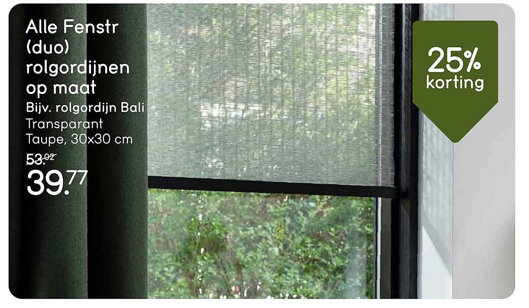 Alle Fenstr (duo) rolgordijnen op maat
