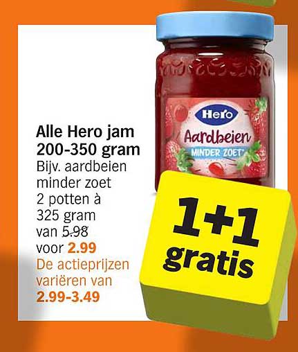 Alle Hero jam 200-350 gram