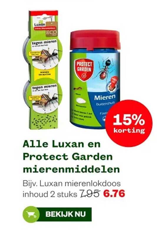 Alle Luxan en Protect Garden mierenmiddelen