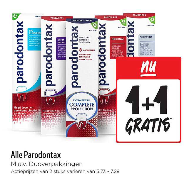 Alle Parodontax M.u.v. Duoverpakkingen