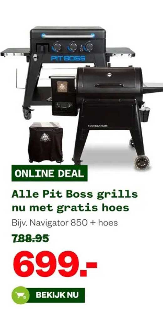 Alle Pit Boss grills nu met gratis hoes