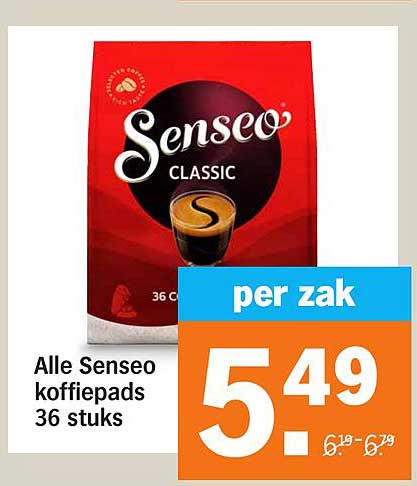 Alle Senseo koffiepads 36 stuks