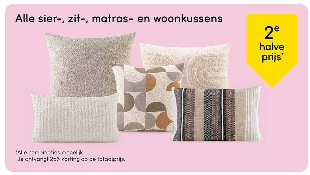 Alle sier-, zit-, matras- en woonkussens