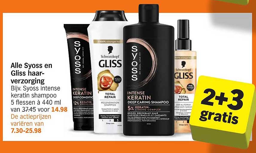 Alle Syoss en Gliss haarverzorging