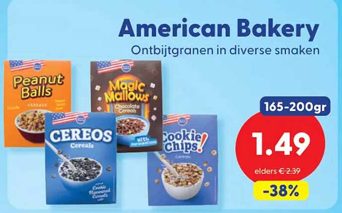 American Bakery Ontbijtgranen in diverse smaken