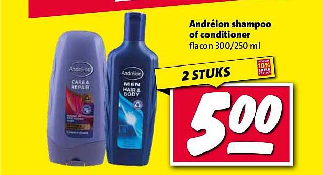 Andrélon shampoo of conditioner flacon 300/250 ml