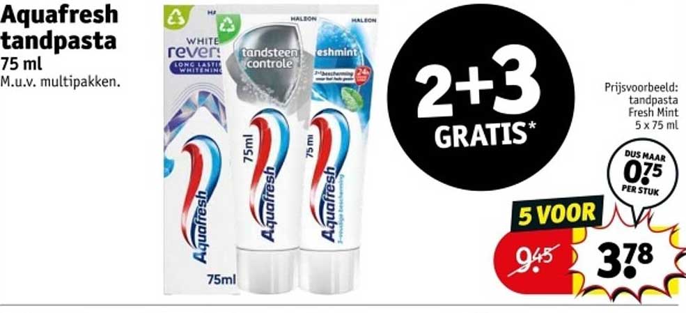 Aquafresh tandpasta 75 ml