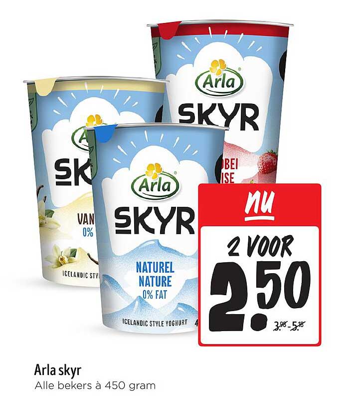 Arla skyr - Alle bekers à 450 gram