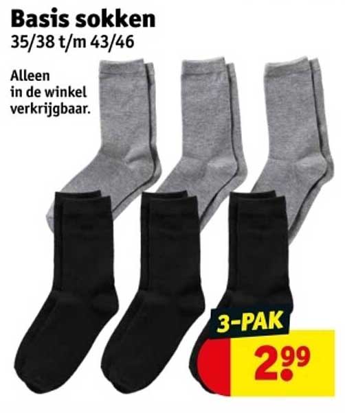 Basis sokken 35/38 t/m 43/46