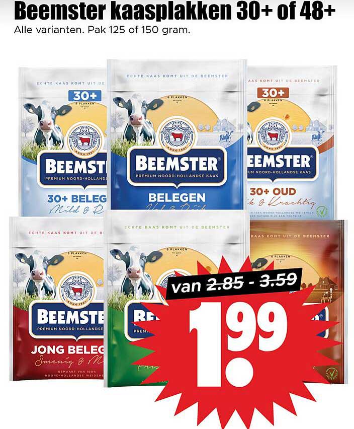 Beemster kaasplakken 30+ of 48+