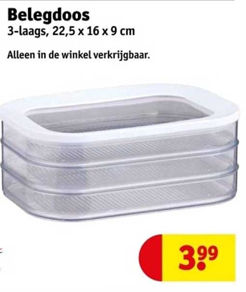Belegdoos 3-laags, 22,5 x 16 x 9 cm