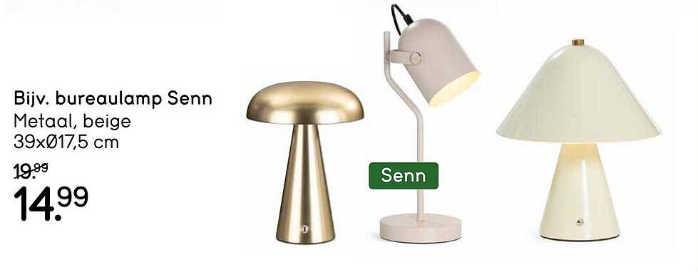Bijv. bureaulamp Senn