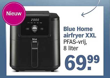 Blue Home airfryer XXL PFAS-vrij, 8 liter