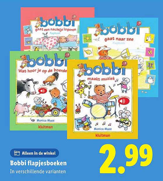 Bobbi flapjesboeken in verschillende varianten