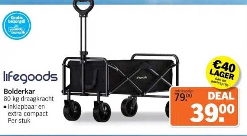 Bolderkar 80 kg draagkracht