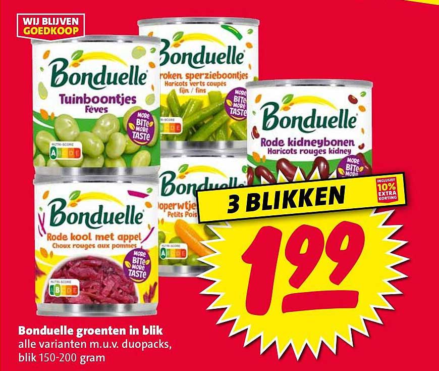 Bonduelle groenten in blik