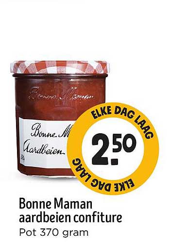 Bonne Maman aardbeienconfituur Pot 370 gram