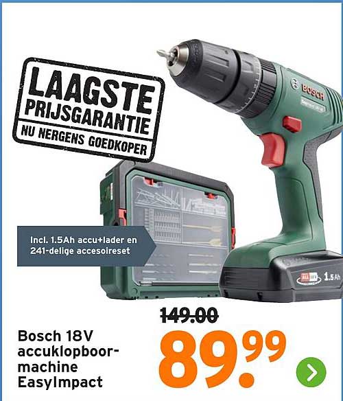 Bosch 18V accuklopboormachine EasyImpact