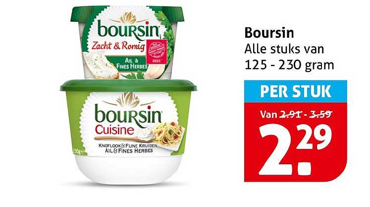 Boursin Alle stuks van 125 - 230 gram