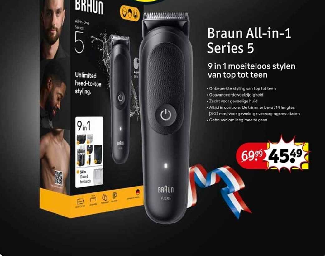 Braun All-in-1 Series 5 9 in 1 moeiteloos stylen van top tot teen