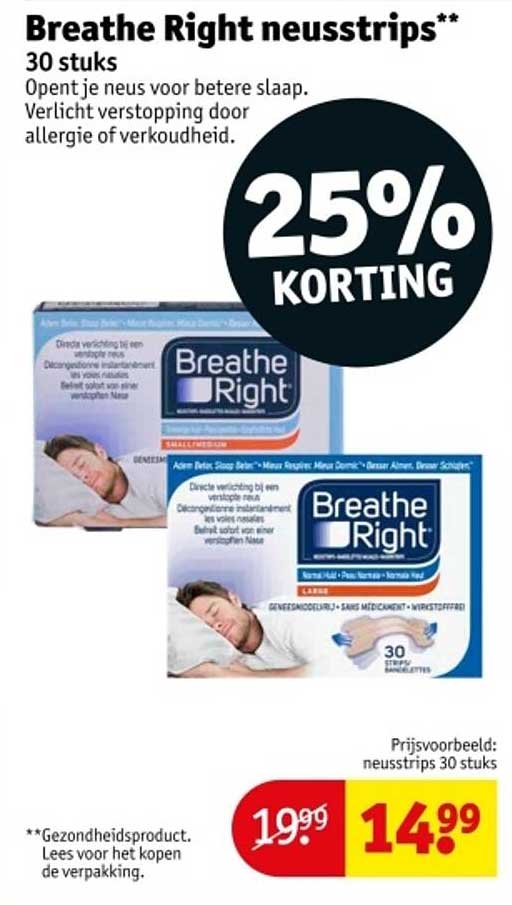 Breathe Right neussstrips** 30 stuks