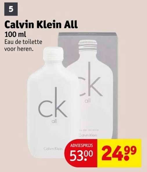 Calvin Klein All 100 ml Eau de toilette voor heren.