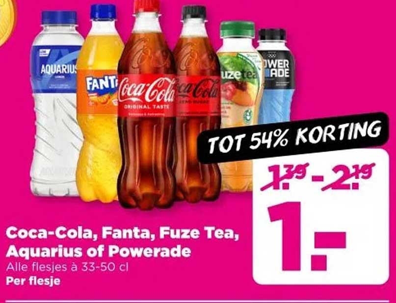 Coca-Cola, Fanta, Fuze Tea, Aquarius of Powerade