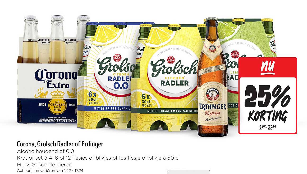 Corona, Grolsch Radler of Erdinger
