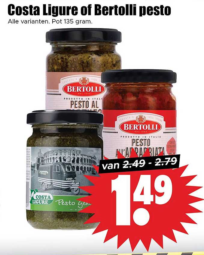 Costa Ligure of Bertolli pesto