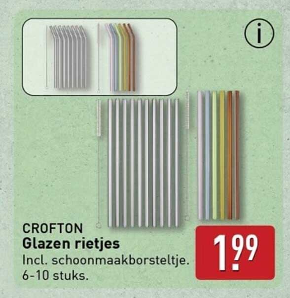 CROFTON Glazen rietjes