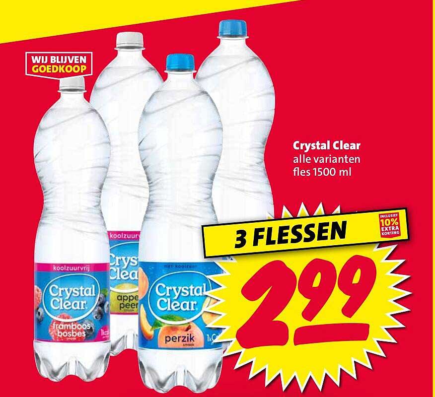 Crystal Clear alle varianten fles 1500 ml