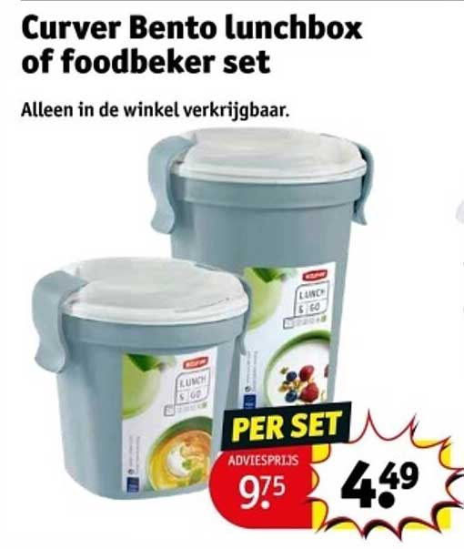 Curver Bento lunchbox of foodbeker set