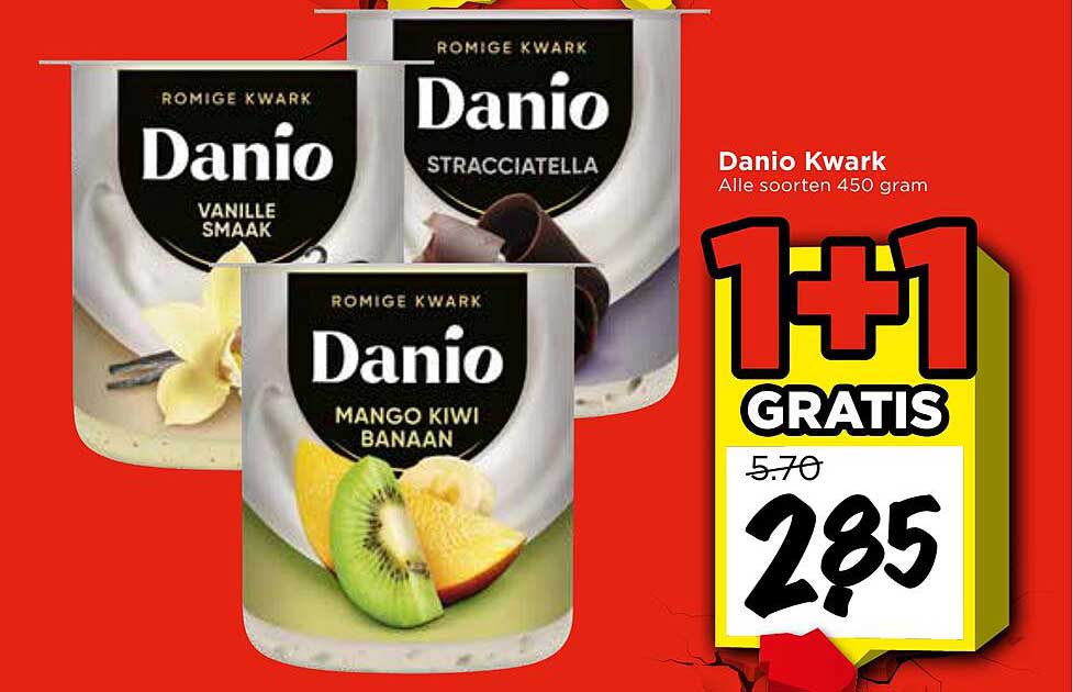 Danio Kwark Alle soorten 450 gram