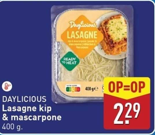 DAYLICIOUS Lasagne kip & mascarpone 400 g.