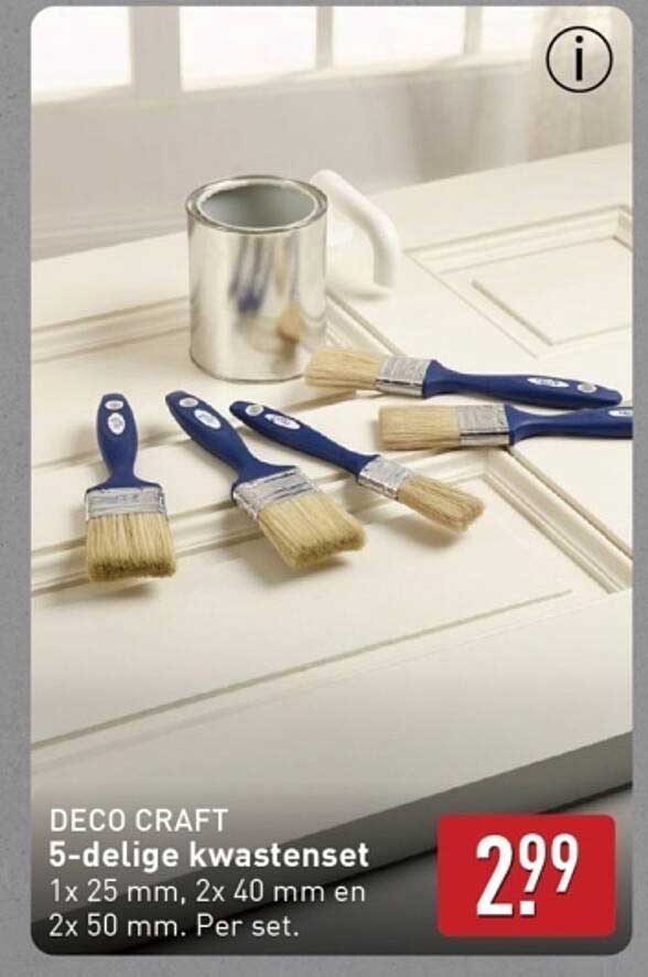 DECO CRAFT 5-delige kwastenset