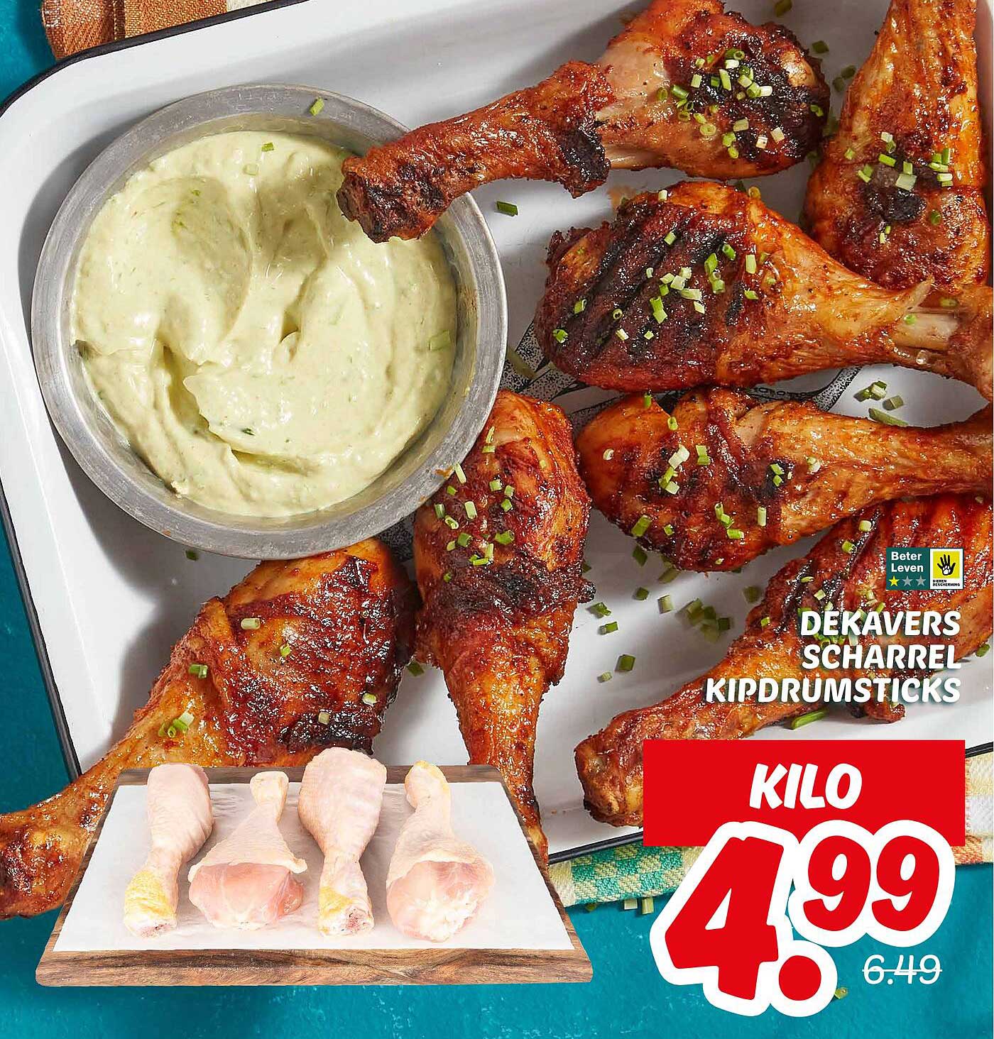DEKAVERS SCHARREL KIPDRUMSTICKS