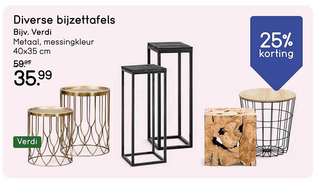 Diverse bijzettafels