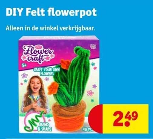 DIY Felt flowerpot