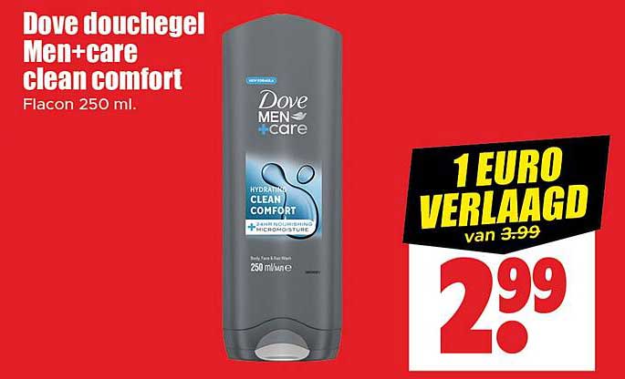 Dove douchegel Men+care clean comfort Flacon 250 ml.