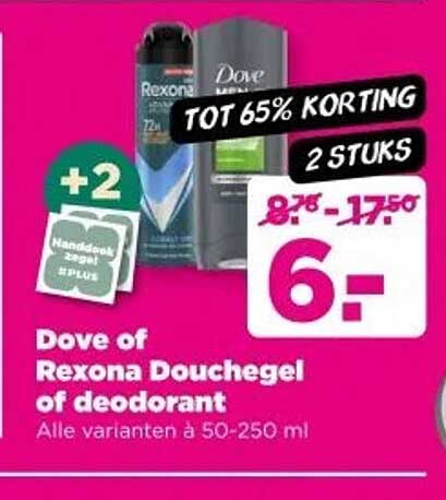 Dove of Rexona Douchegel of deodorant