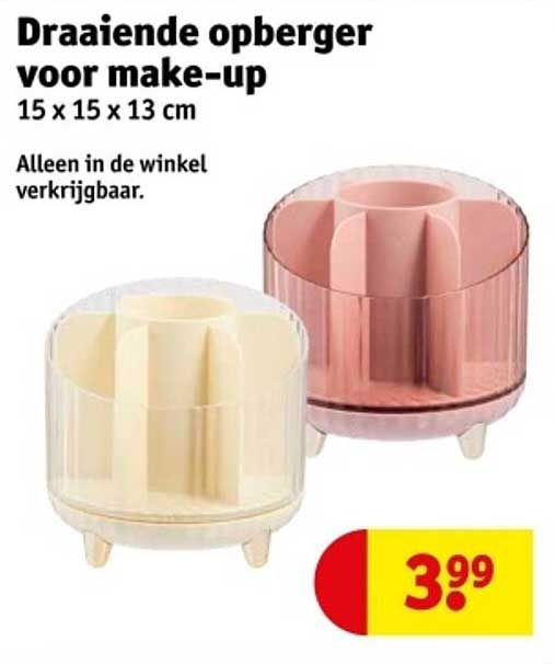 Draaiende opberger voor make-up