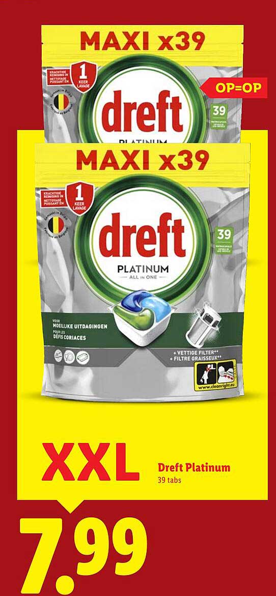 Dreft Platinum 39 tabs