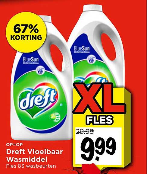 Dreft Vloeibaar Wasmiddel XL Fles 83 Wasbeurten