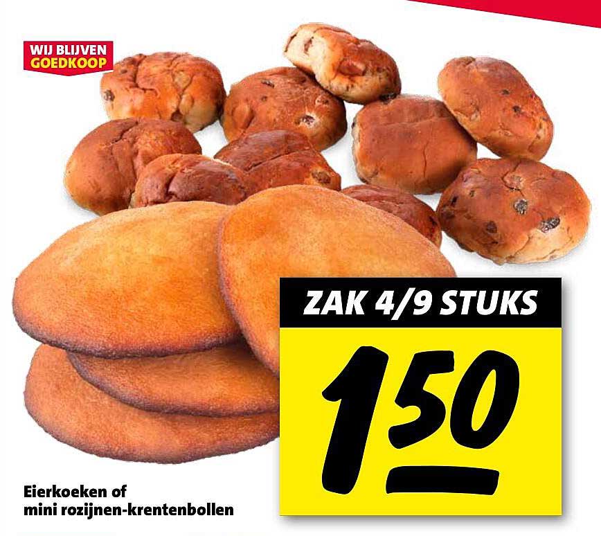 Eierkoeken of mini rozijnen-kretenbollen