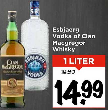 Esbjaerg Vodka of Clan Macgregor Whisky