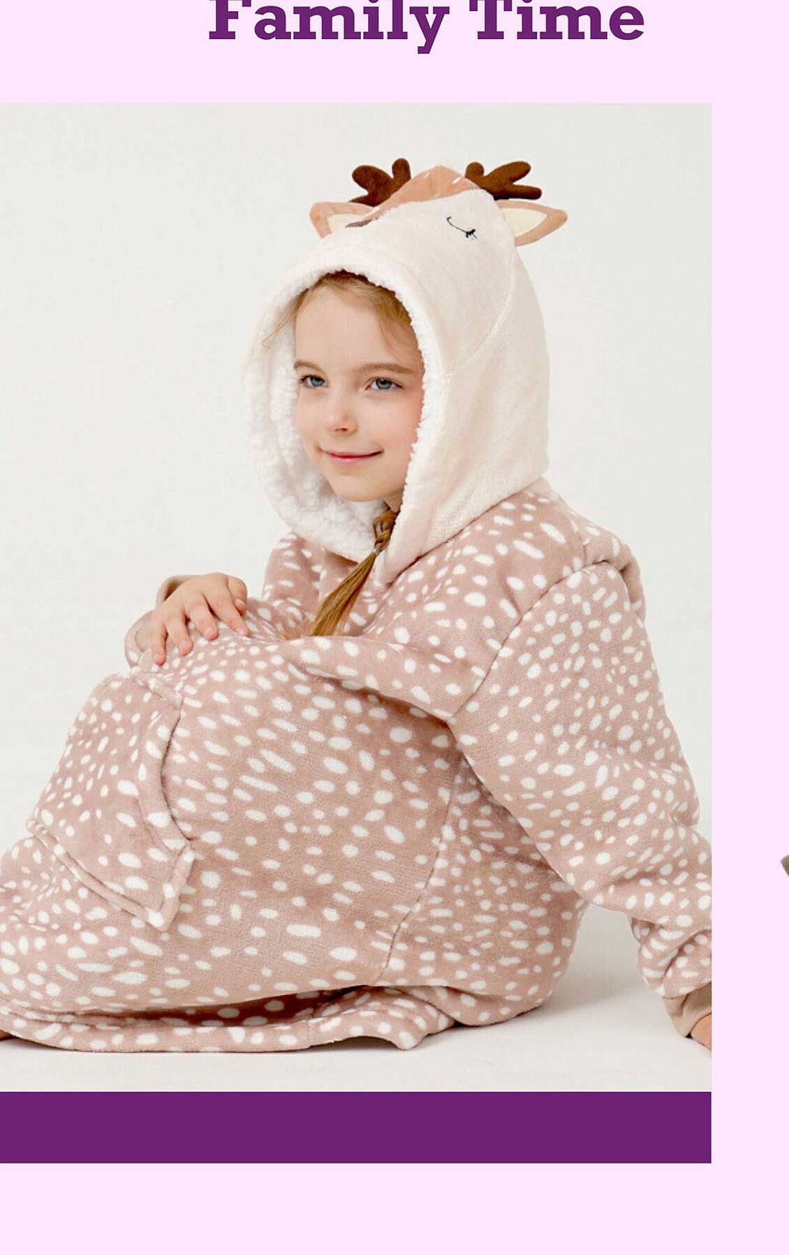 Family Time - Knuffelige dekbed hoodie voor kinderen